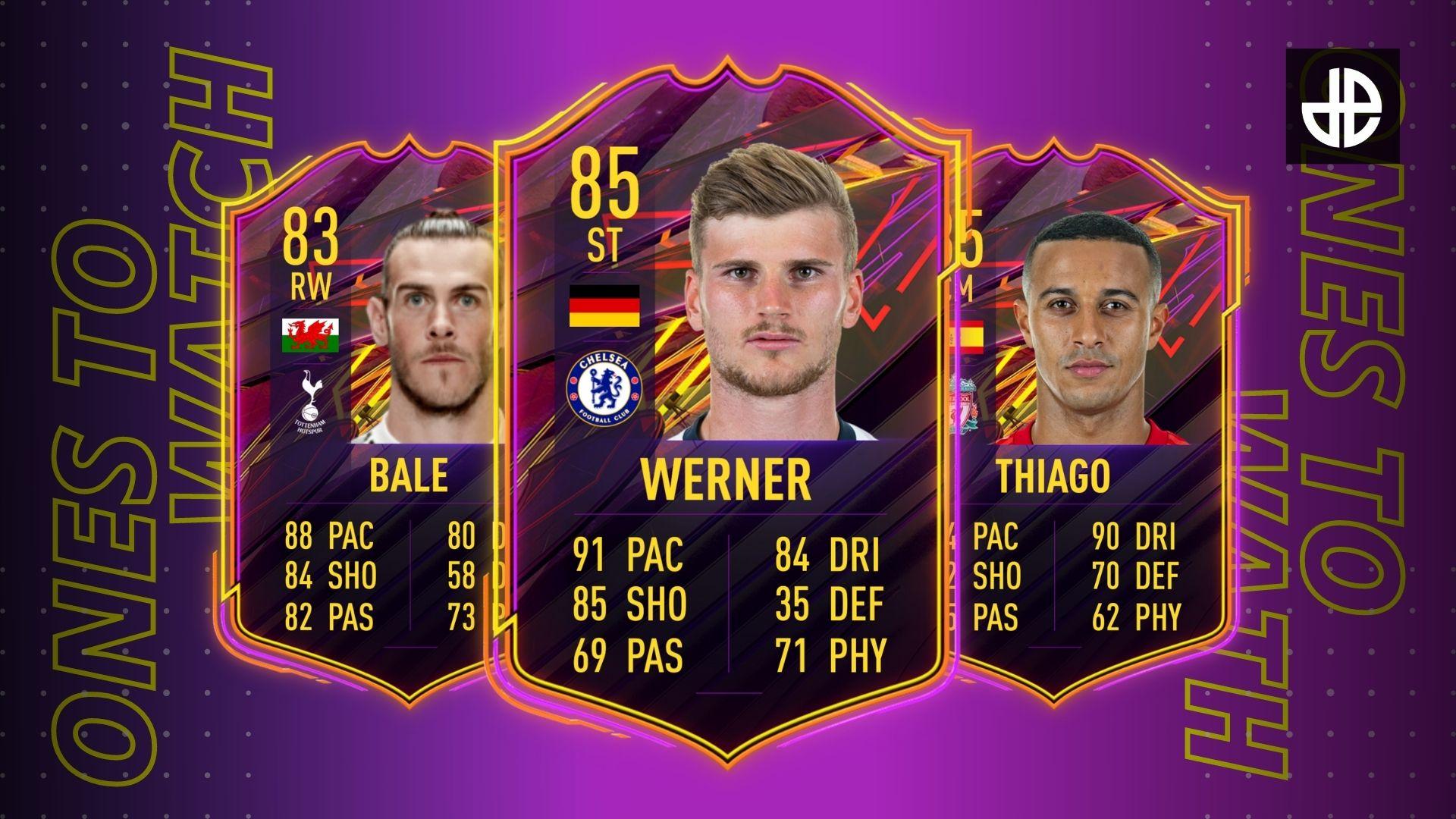 FIFA 21 OTW cards with Werner, Thiago