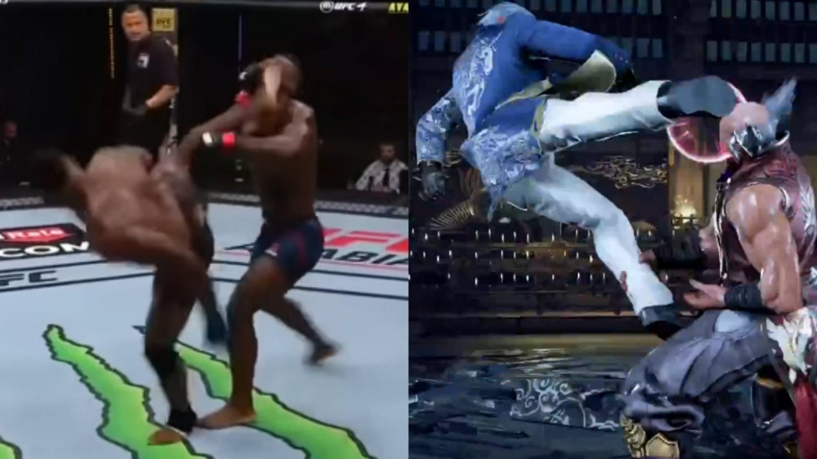 UFC fighter performs Tekken move