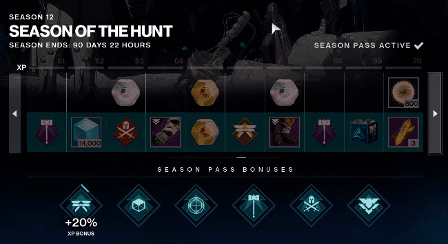 Destiny 2 Season of the Hunt Season Pass