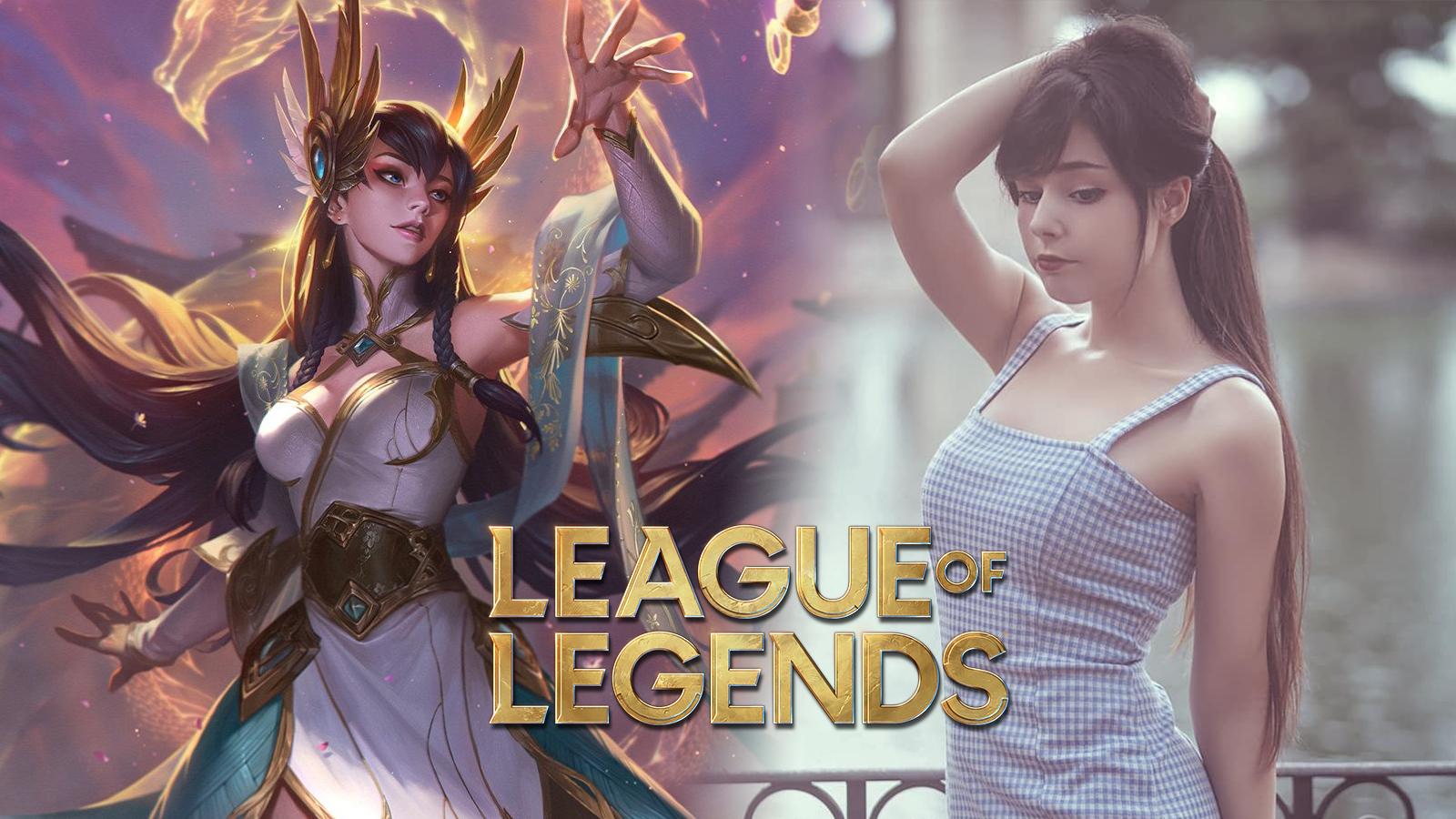 Divine Sword Irelia in League of Legends and cosplayer nymphahri