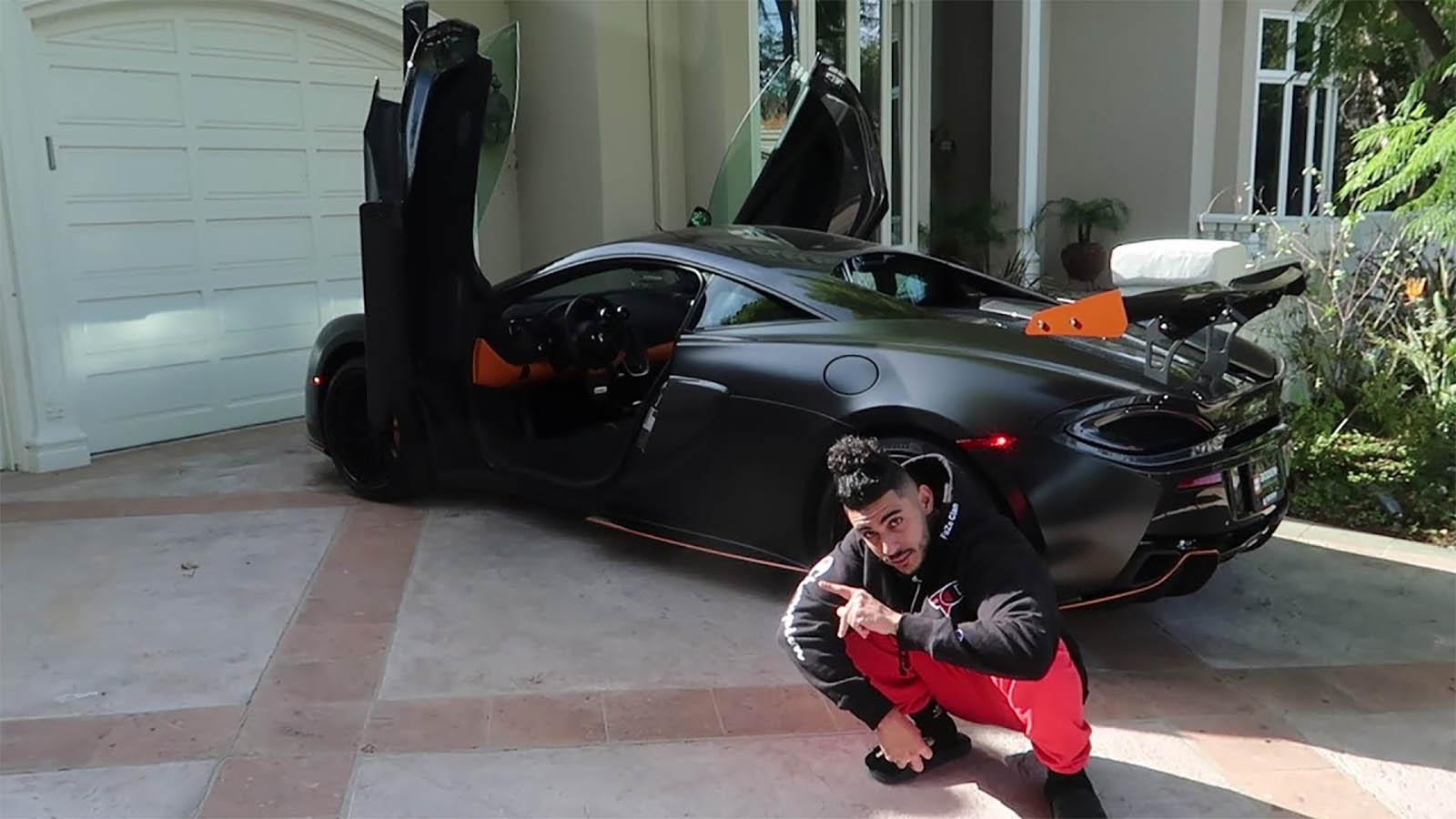 FaZe rain by his McLaren 