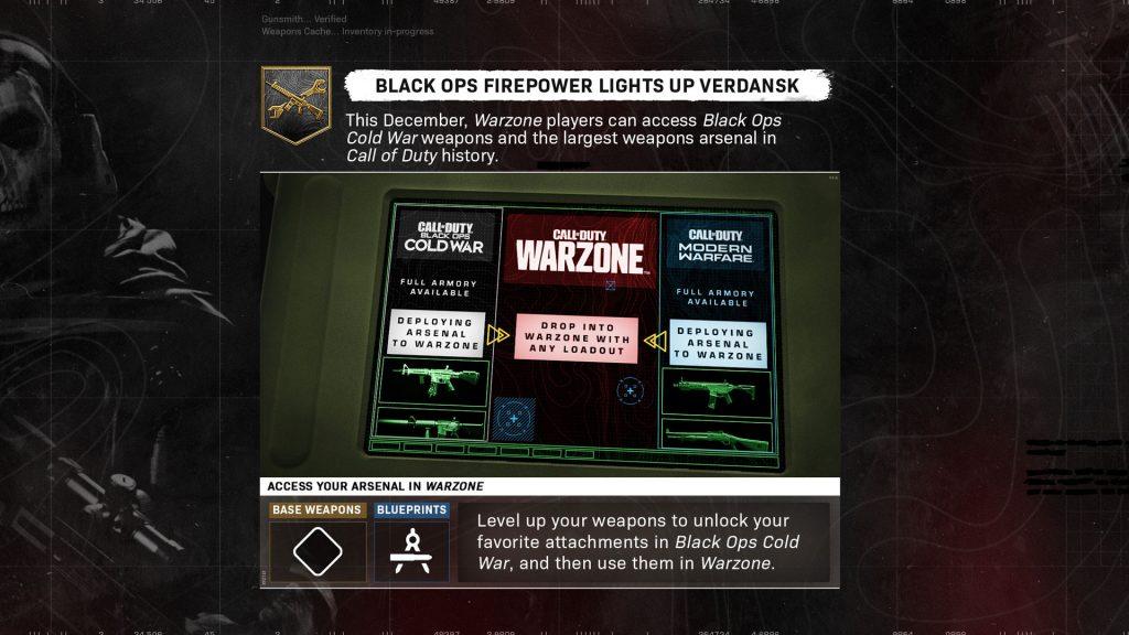 Warzone Black Ops Cold War integration