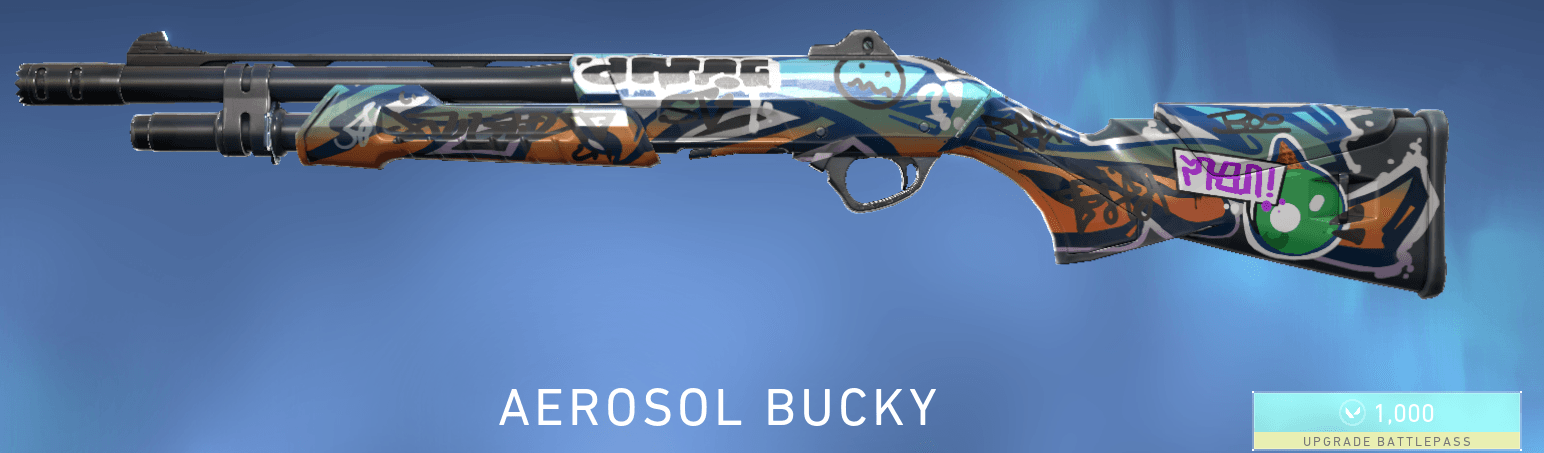 Valorant Aerosol Bucky Battlepass Skin