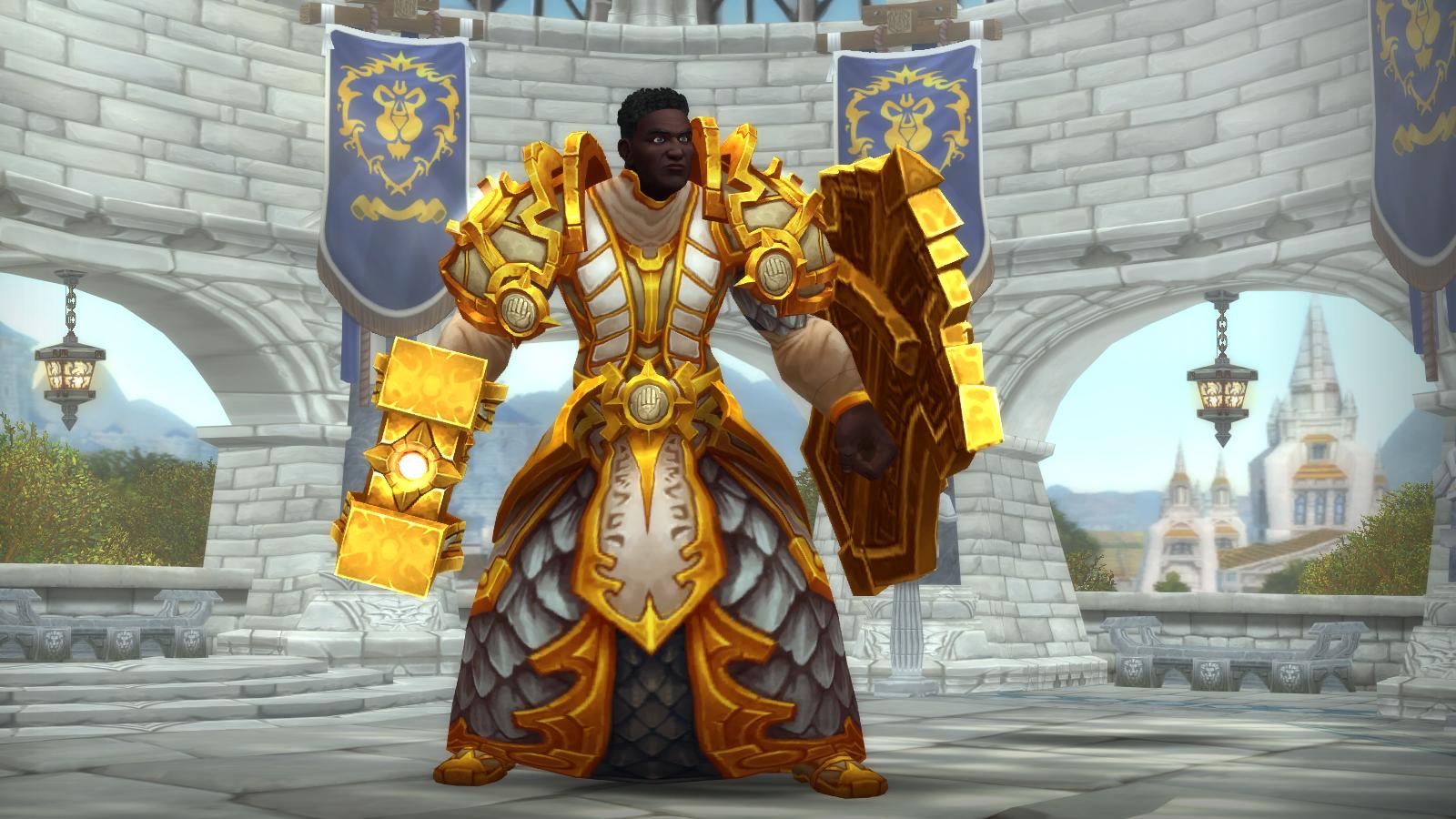 WoW Human Paladin in the customization screen