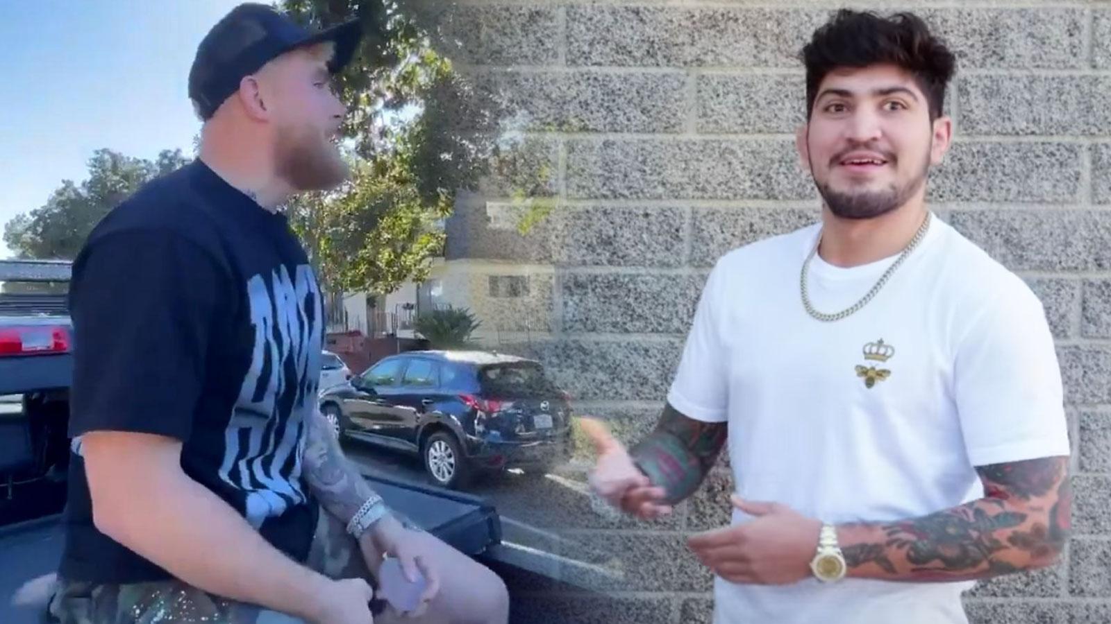 Jake Paul pranks Dillon Danis with waterballoons