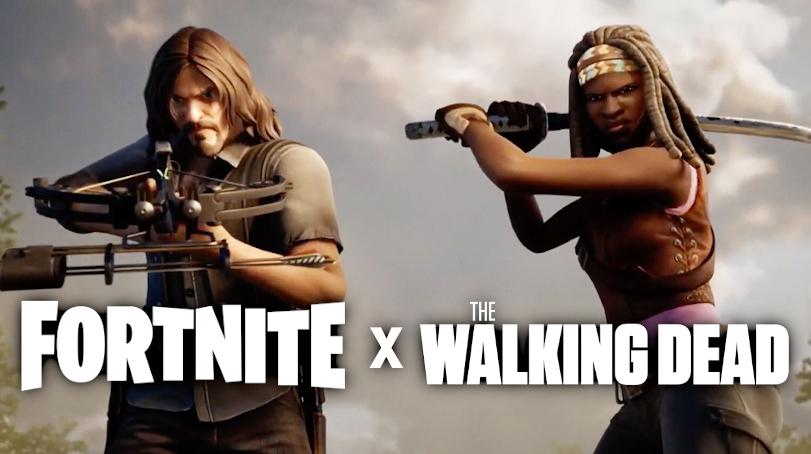 fortnite walking dead crossover