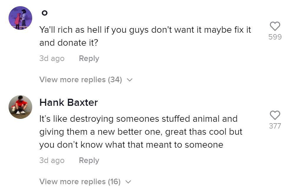 Commenters berate Alex Warren's car prank.