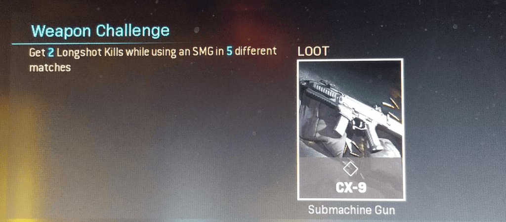 Modern Warfare SMG challenge