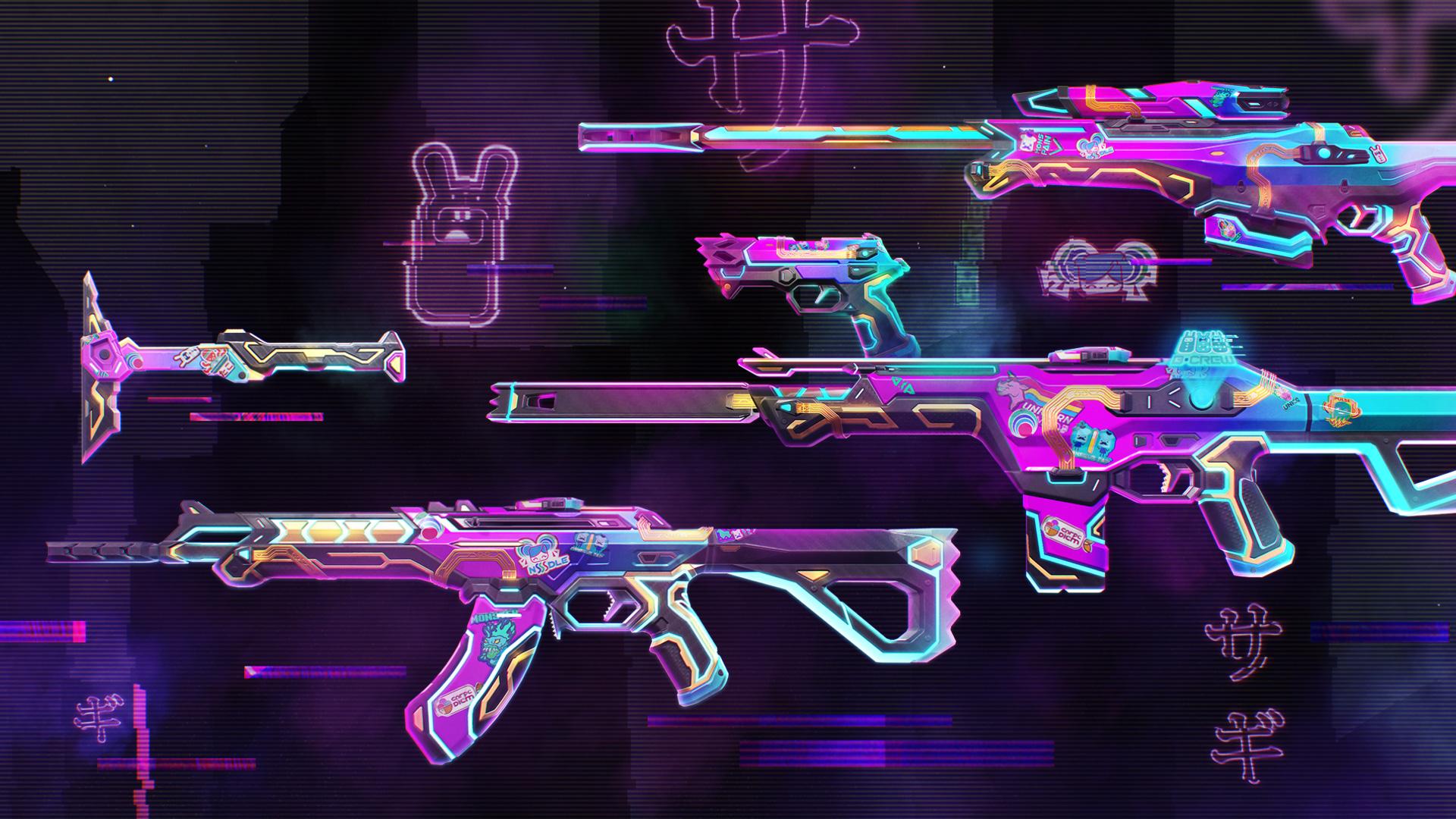 Glitchpop 2.0 Bundle Valorant Phantom Vandal Classic Melee Operator