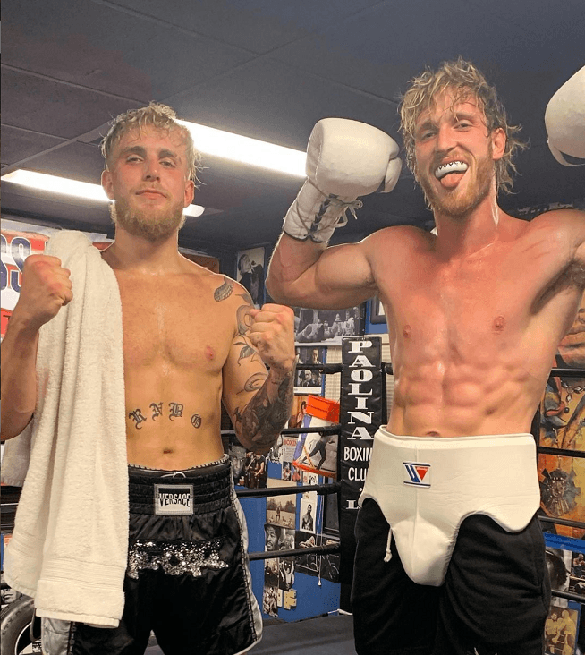 Jake Paul training with Logan Paul