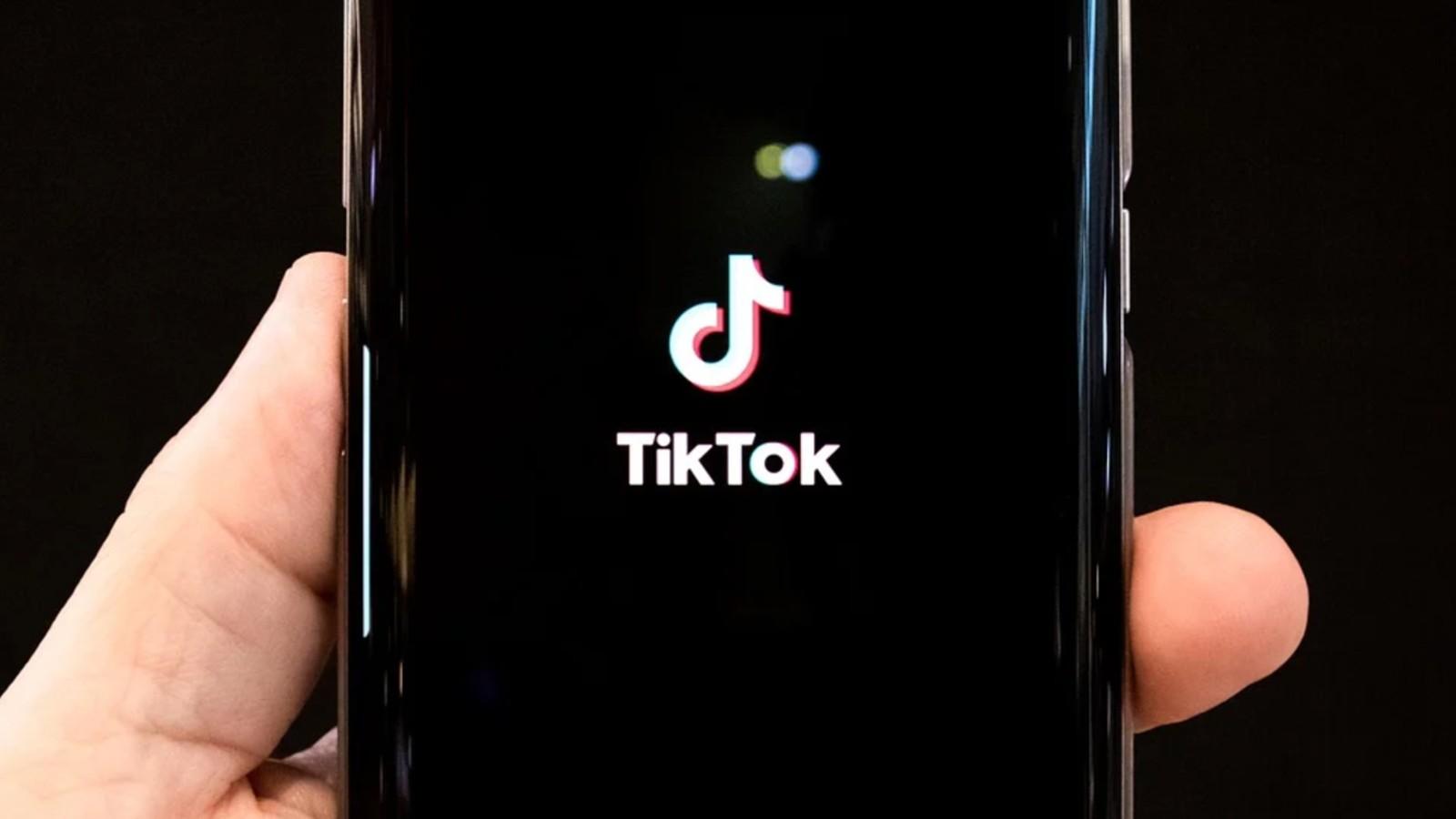 TikTok logo on phone screen