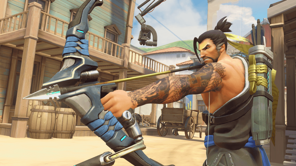 Hanzo wields his bow