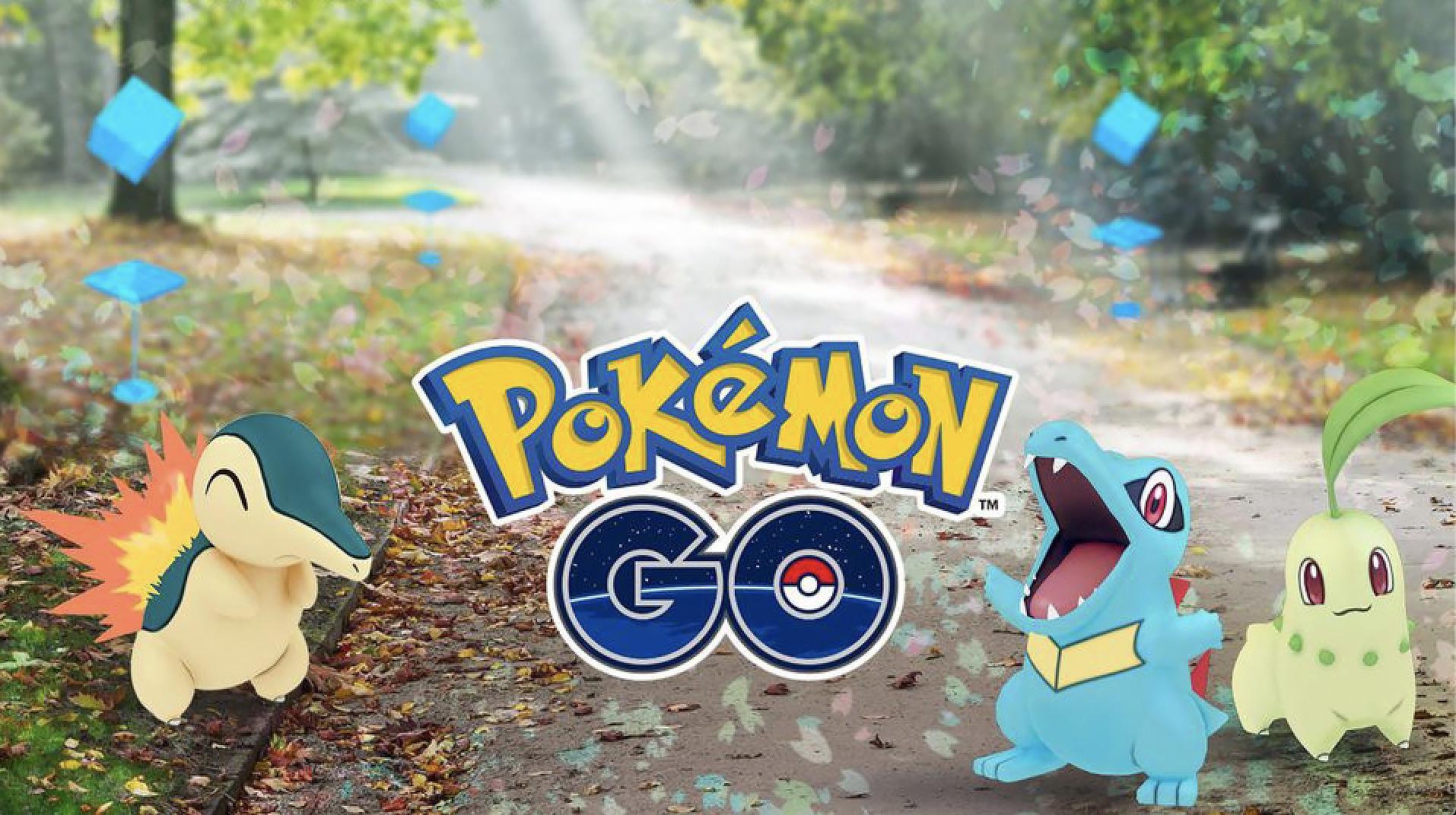 Screenshot of Pokemon Go Johto starters.