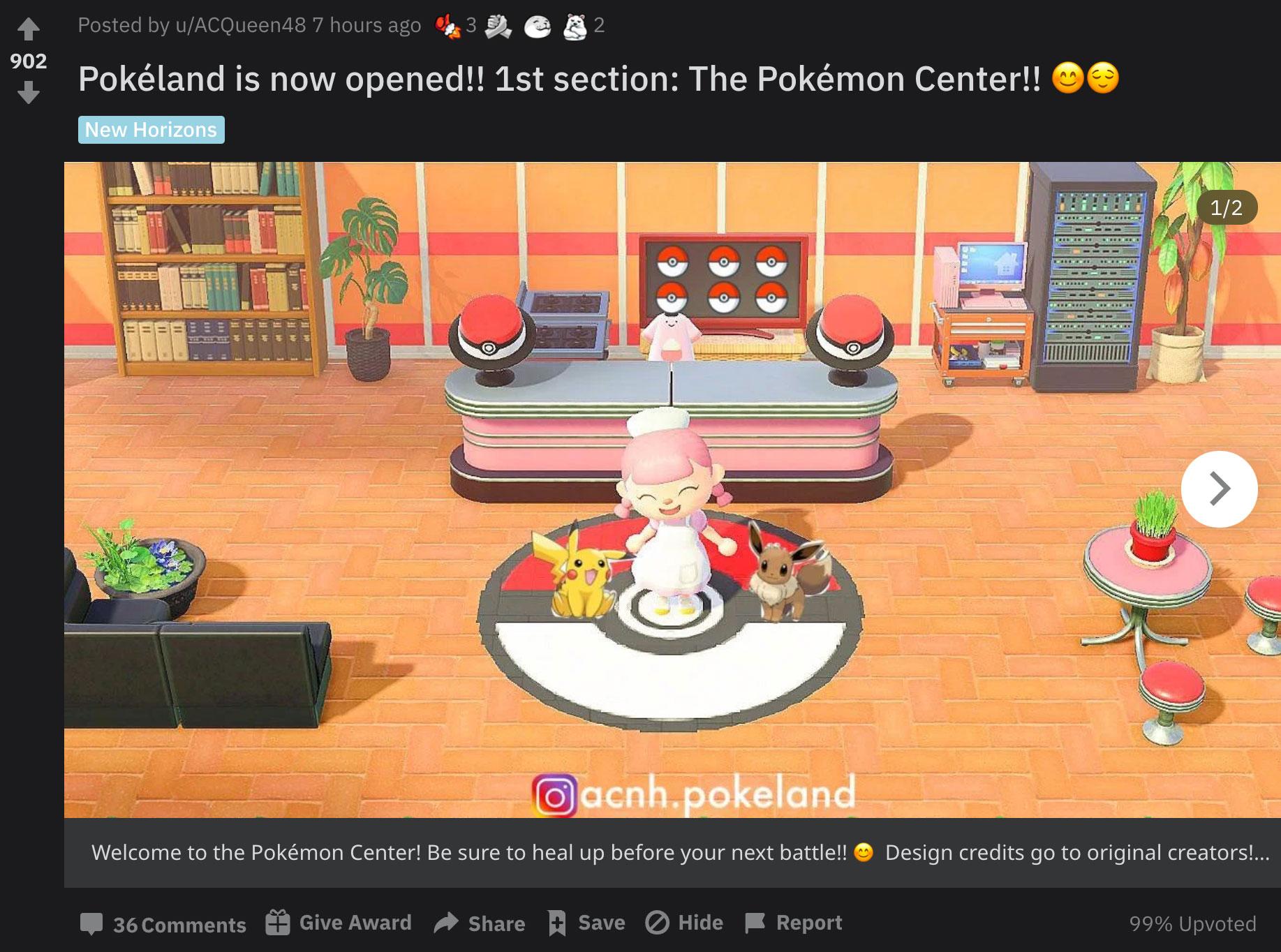 animal crossing pokemon center