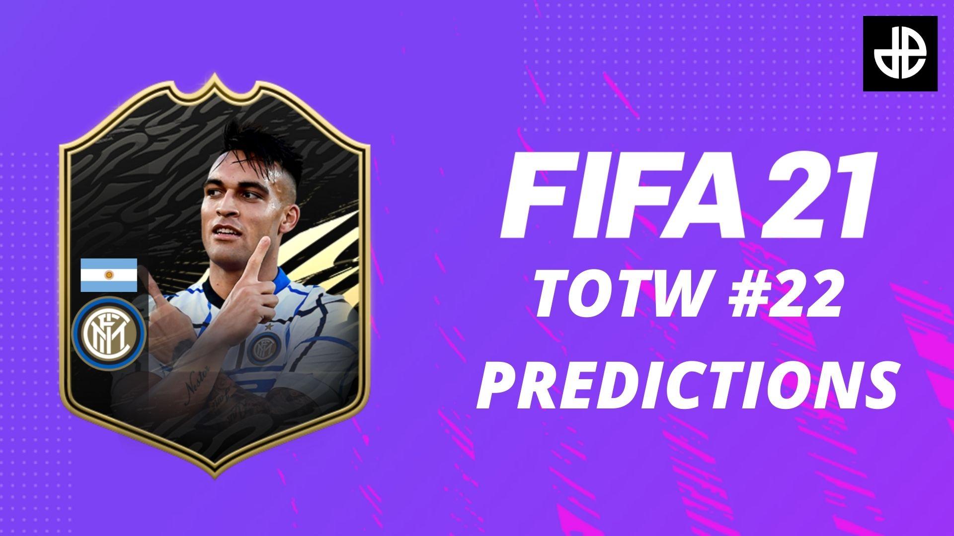 fifa 21 totw 22 precictions with lautaro martinez card