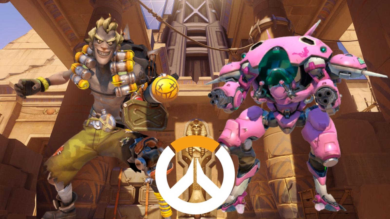 Overwatch D.Va Junkrat Temple of Anubis