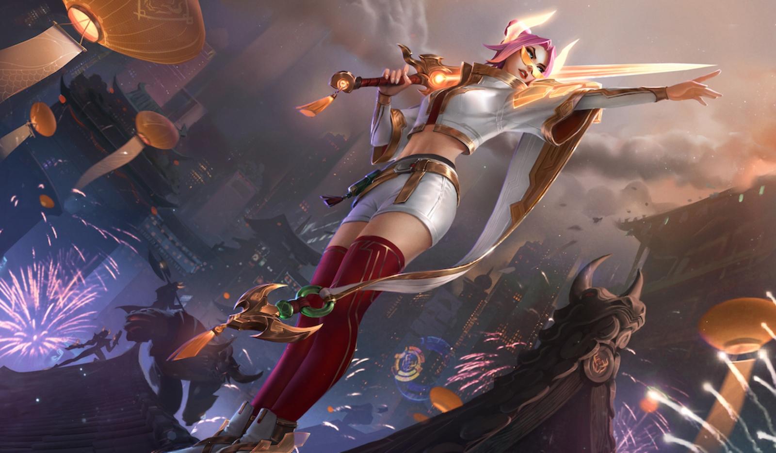 LoL Lunar Beast Prestige Fiora Skin