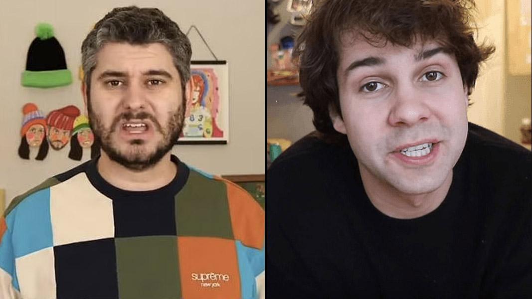 Ethan Klein and David Dobrik talking to cameras