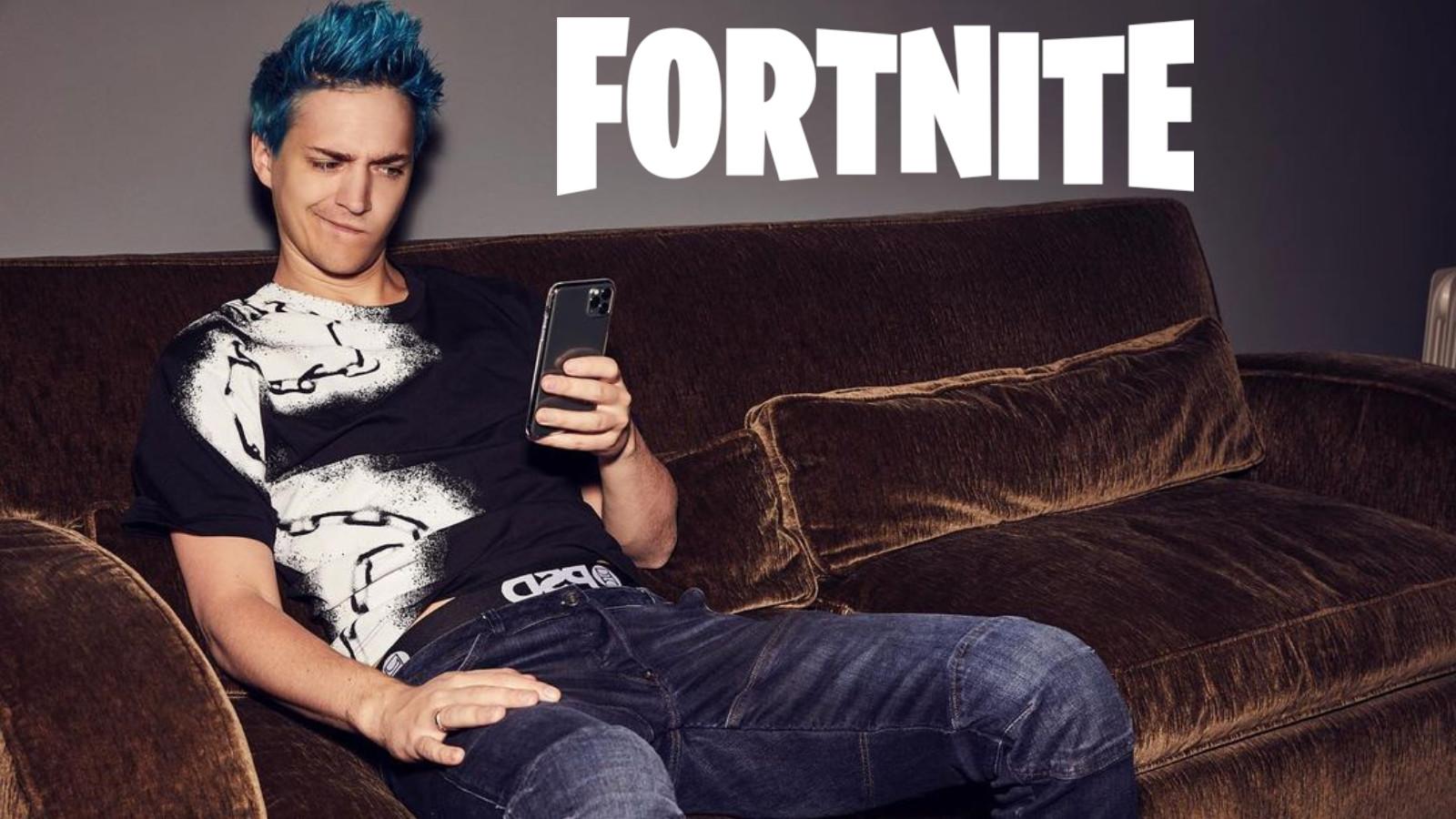 Ninja on his phone