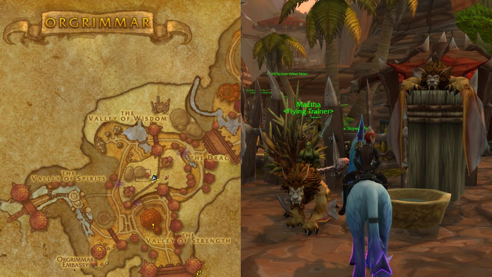 Orgrimmar Maztha WoW Location