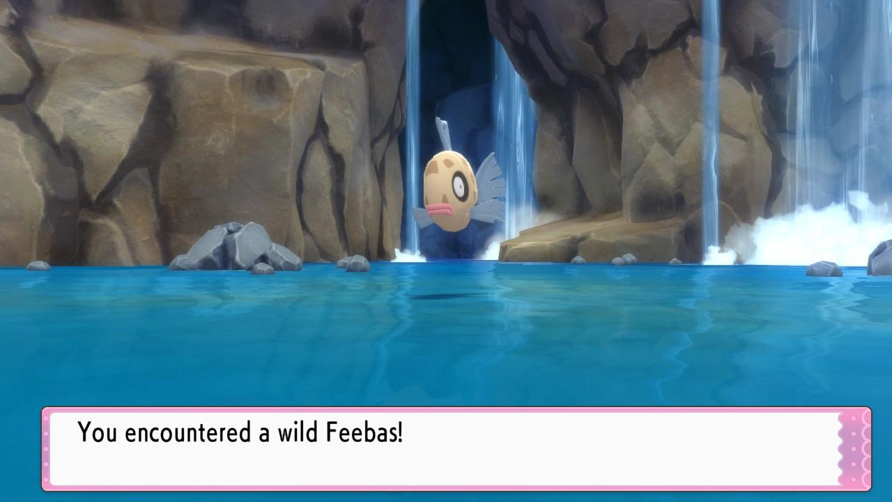 feebas in pokemon brilliant diamond shining pearl