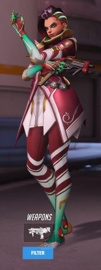 Overwatch Sombra Peppermint skin