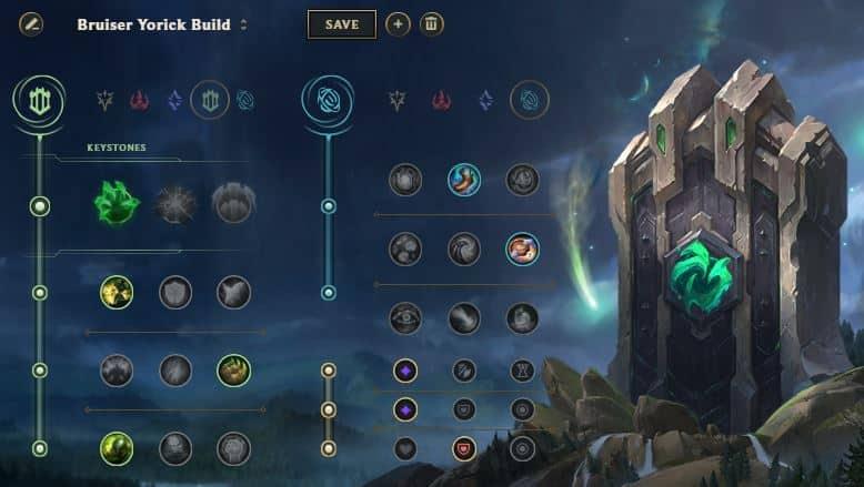 Yorick best runes lol season 11