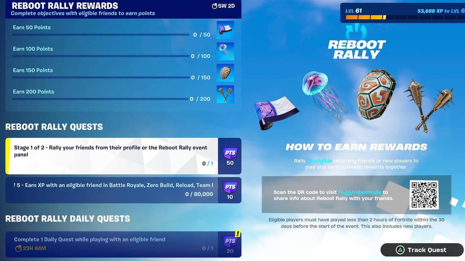 Fortnite Reboot Rally quests