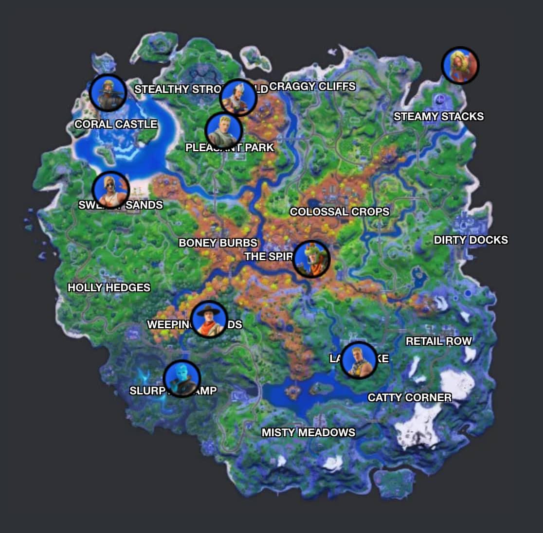 Fortnite Jonesy locations