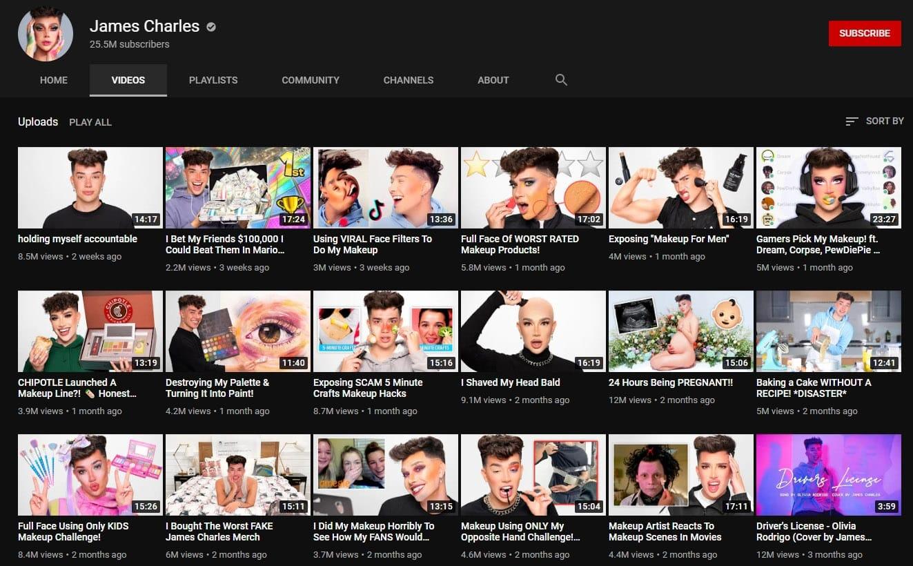 james charles demonetized youtube 