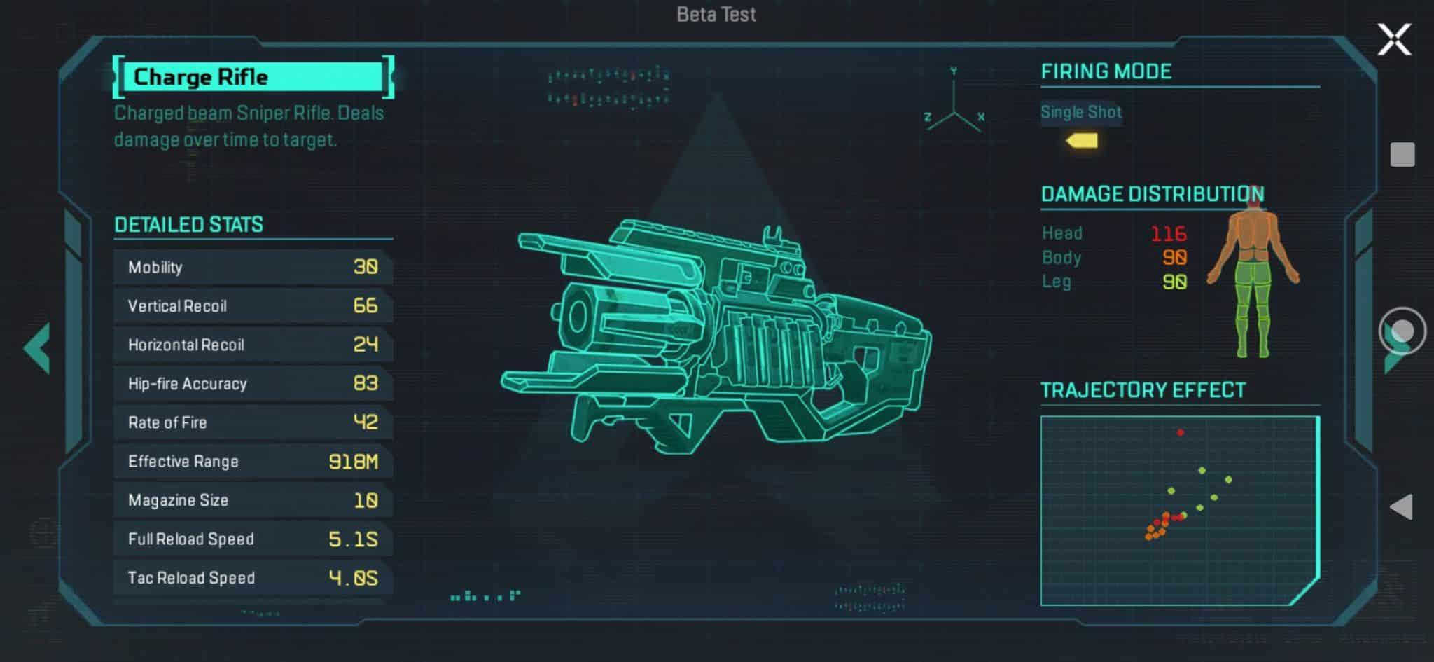 Charge Rifle stats in apex legends