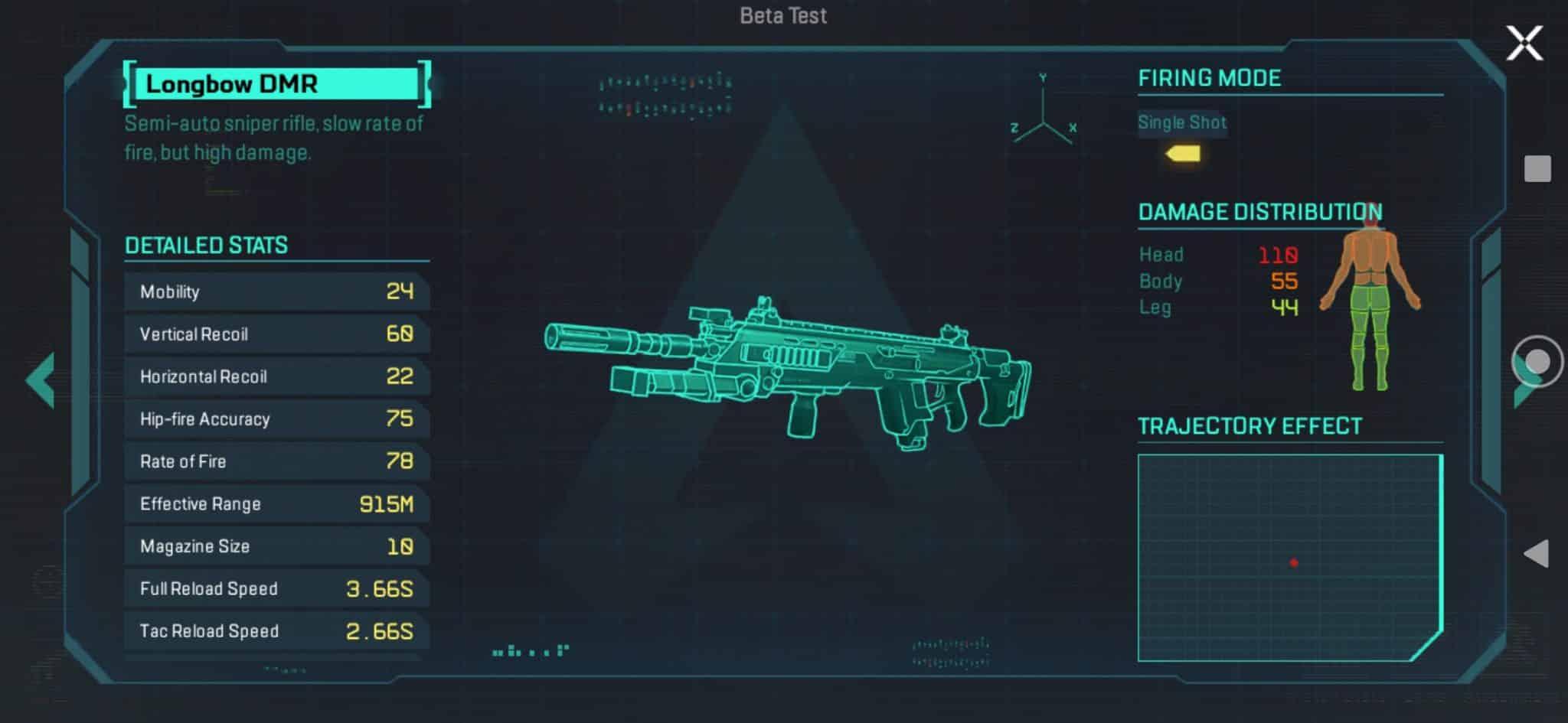 Longbow stats in apex legends