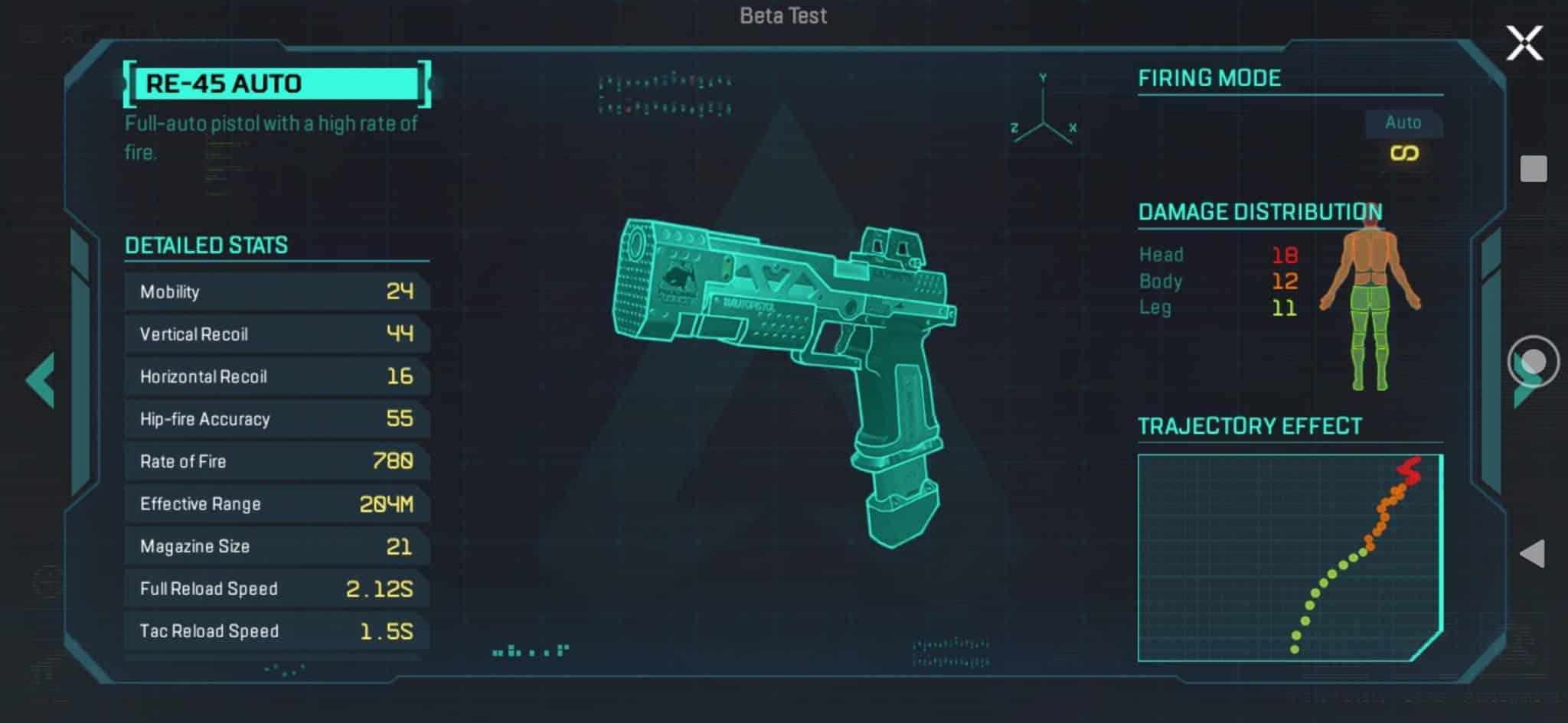 Re45 stats in Apex