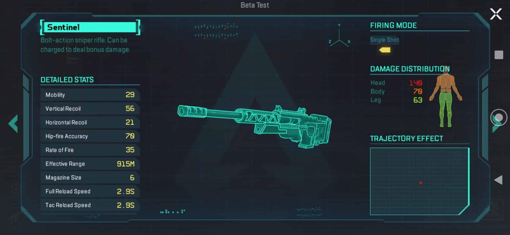 sentinel stats in apex legends