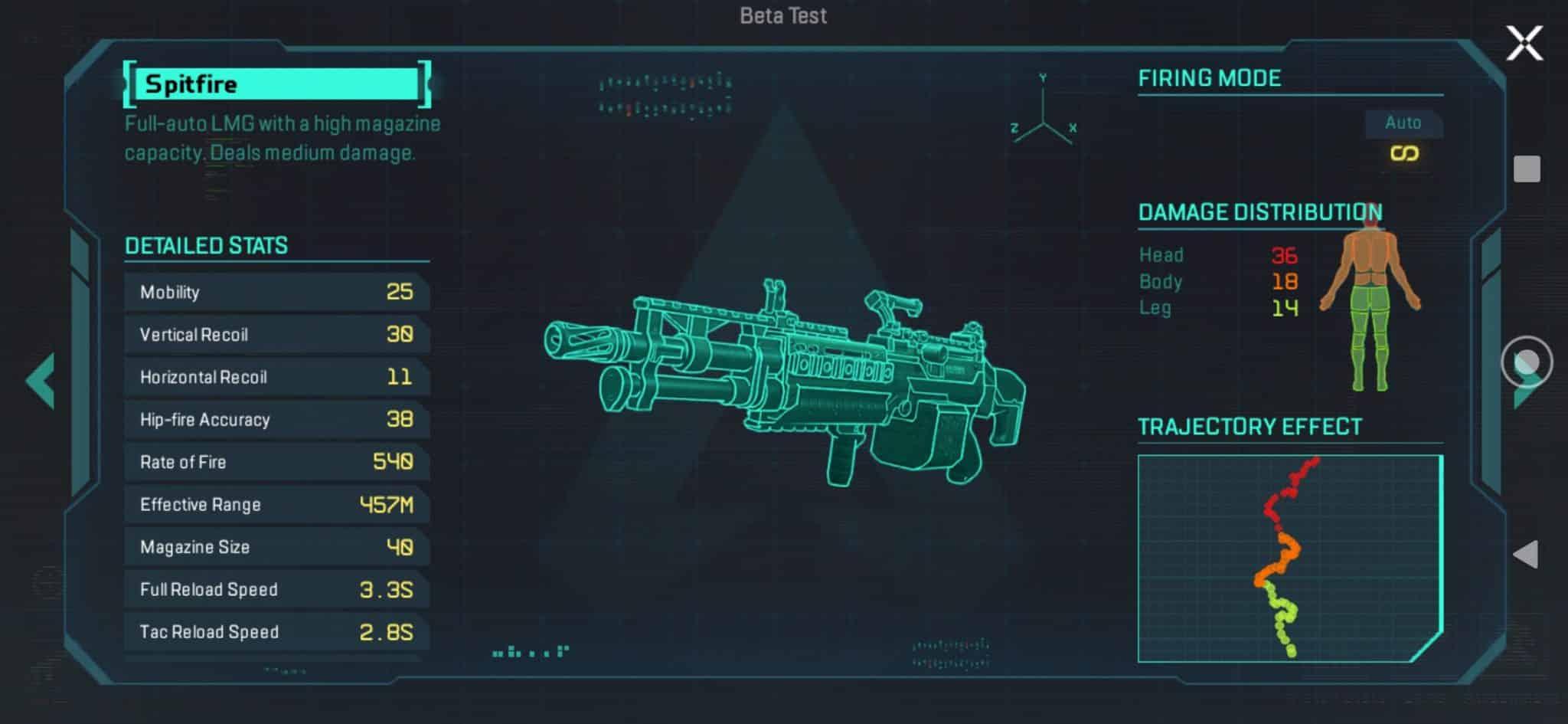 spitfire stats in apex legends