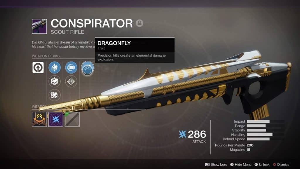 Destiny 2 dragonfly perk