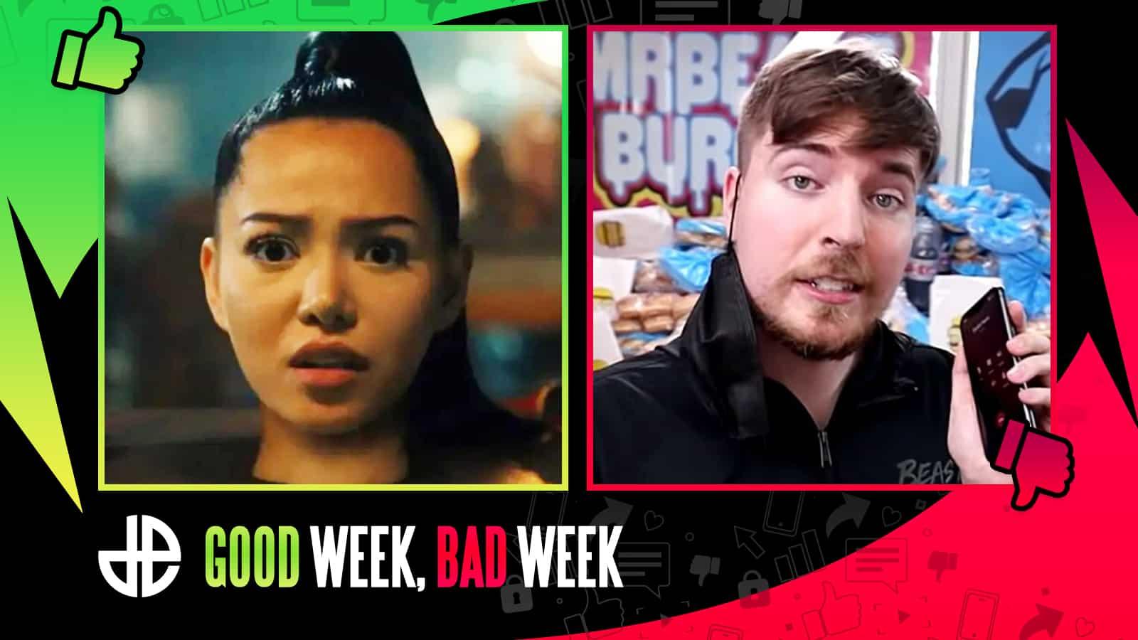 MrBeast and Bella Poarch in Good Week, Bad Week header