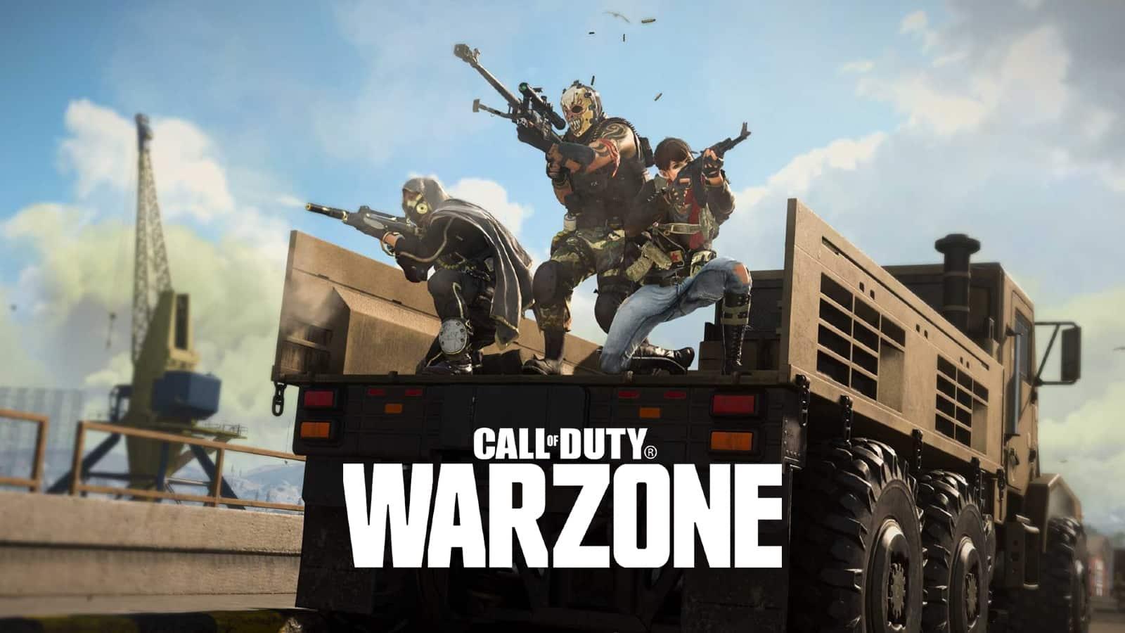 Warzone team in cargo truck