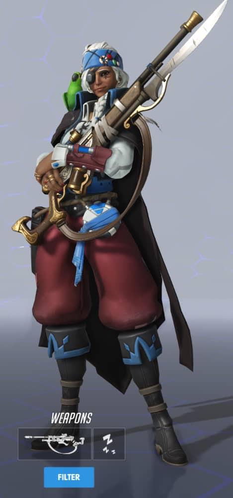 Overwatch Ana corsair skin