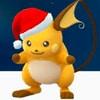 santa hat raichu pokemon go