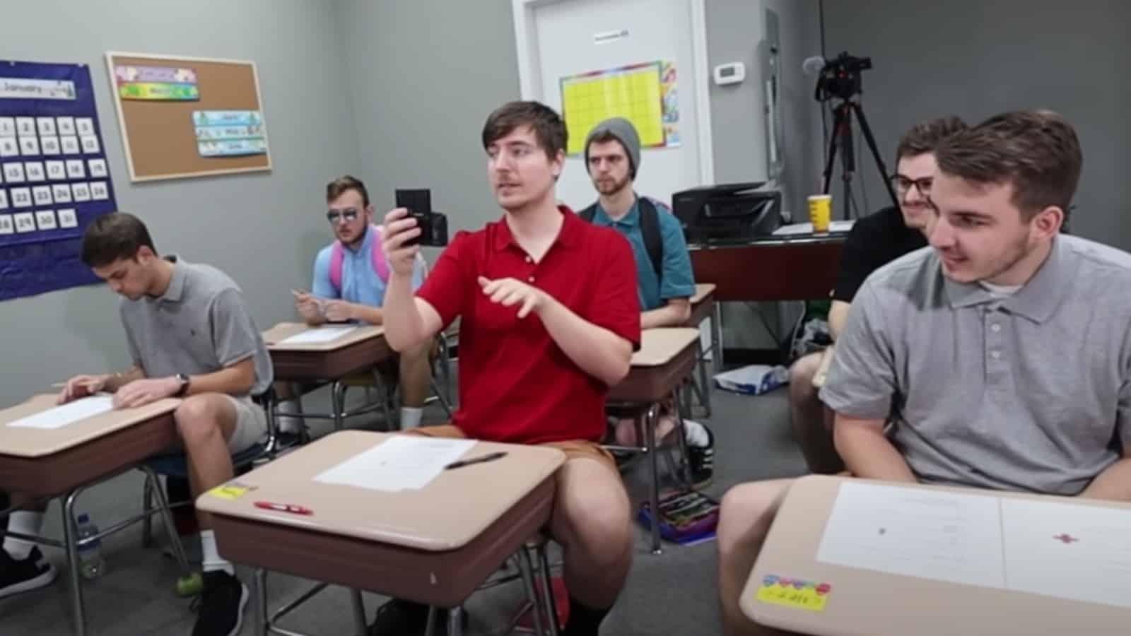 MrBeast in a classroom