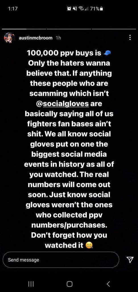 Austin McBroom Social Gloves PPV Numbers