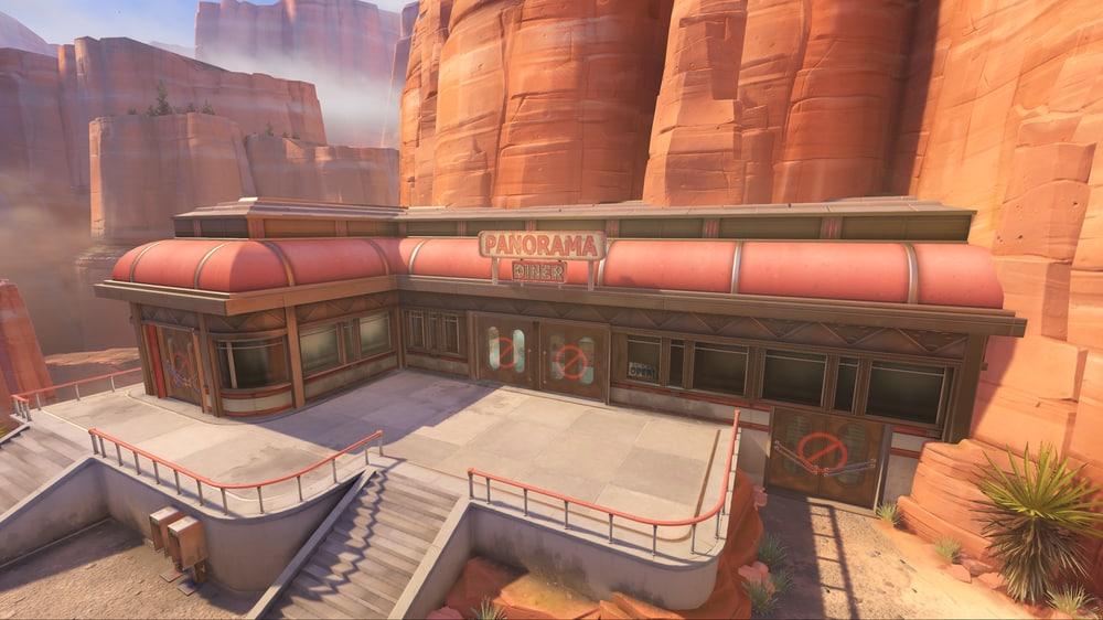 Overwatch Route 66 panorama diner