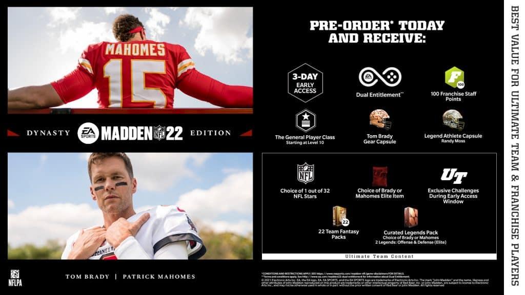 Madden 22 preorder bonuses