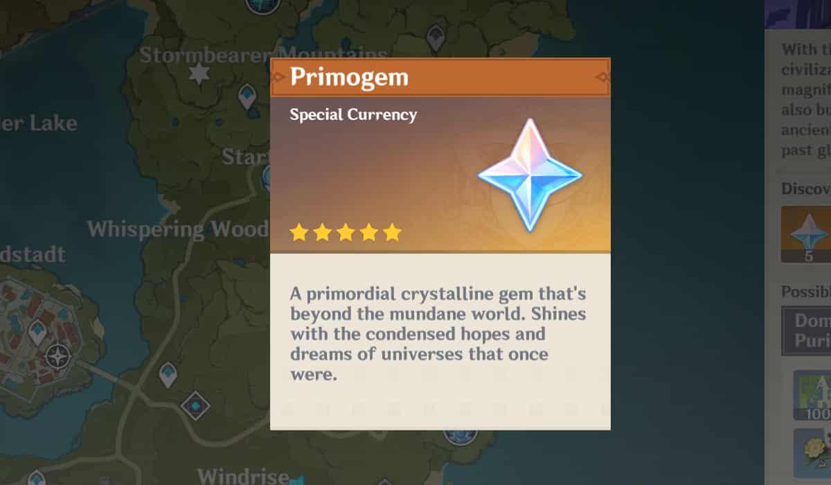 An image of Primogems in Genshin Impact