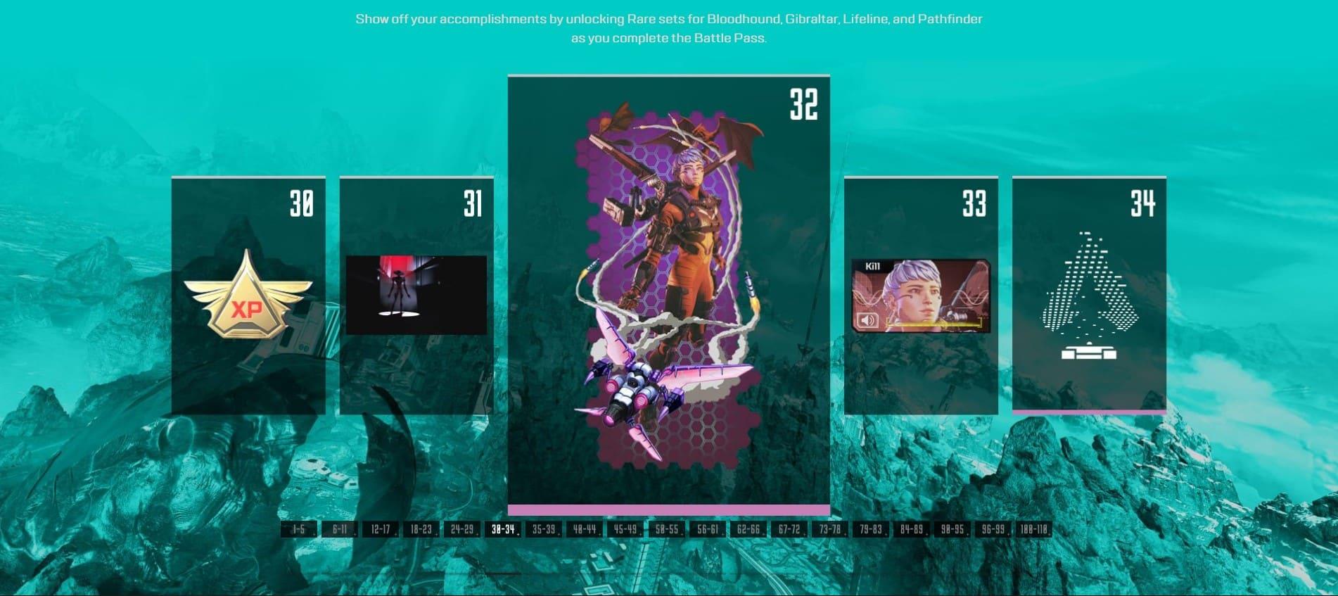 Apex Legends Season 10 battle pass tiers 30-34