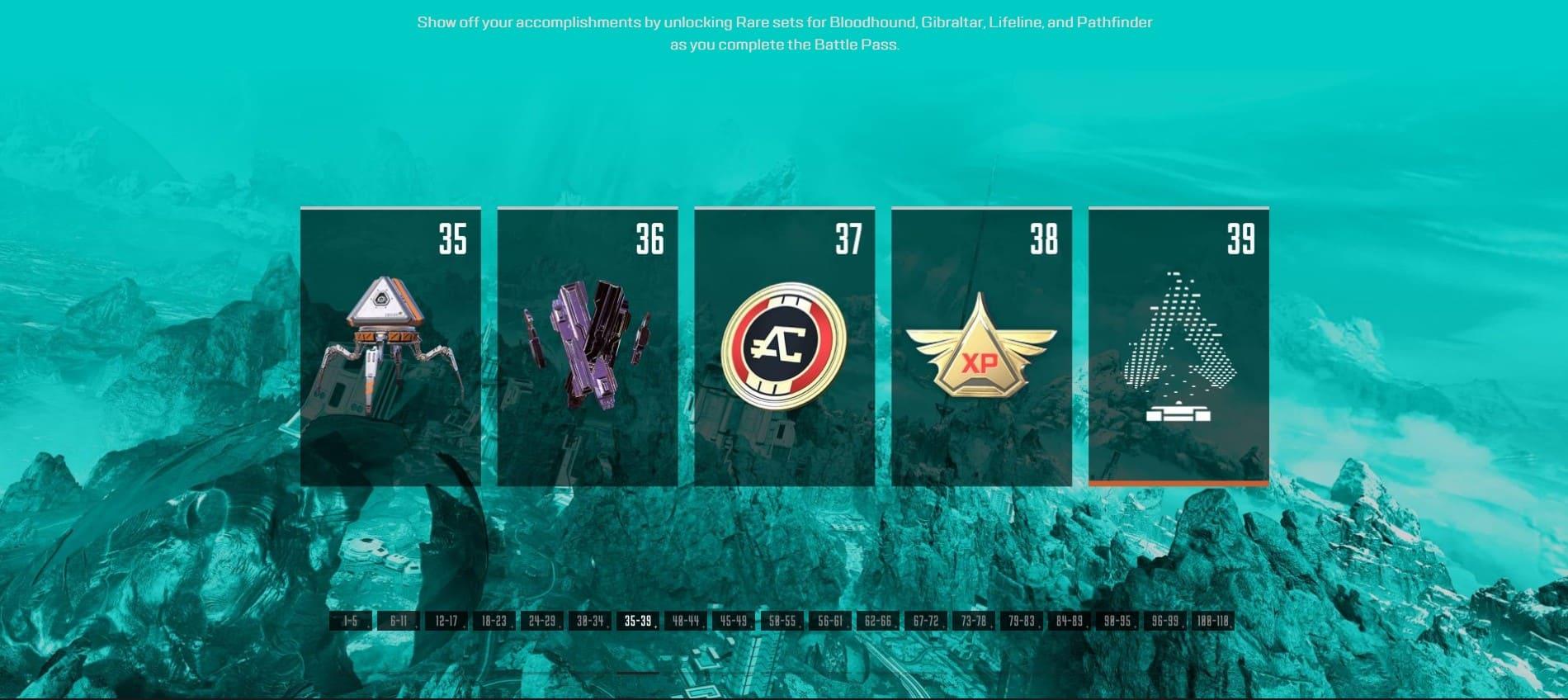 Apex Legends Season 10 battle pass tiers 35-39