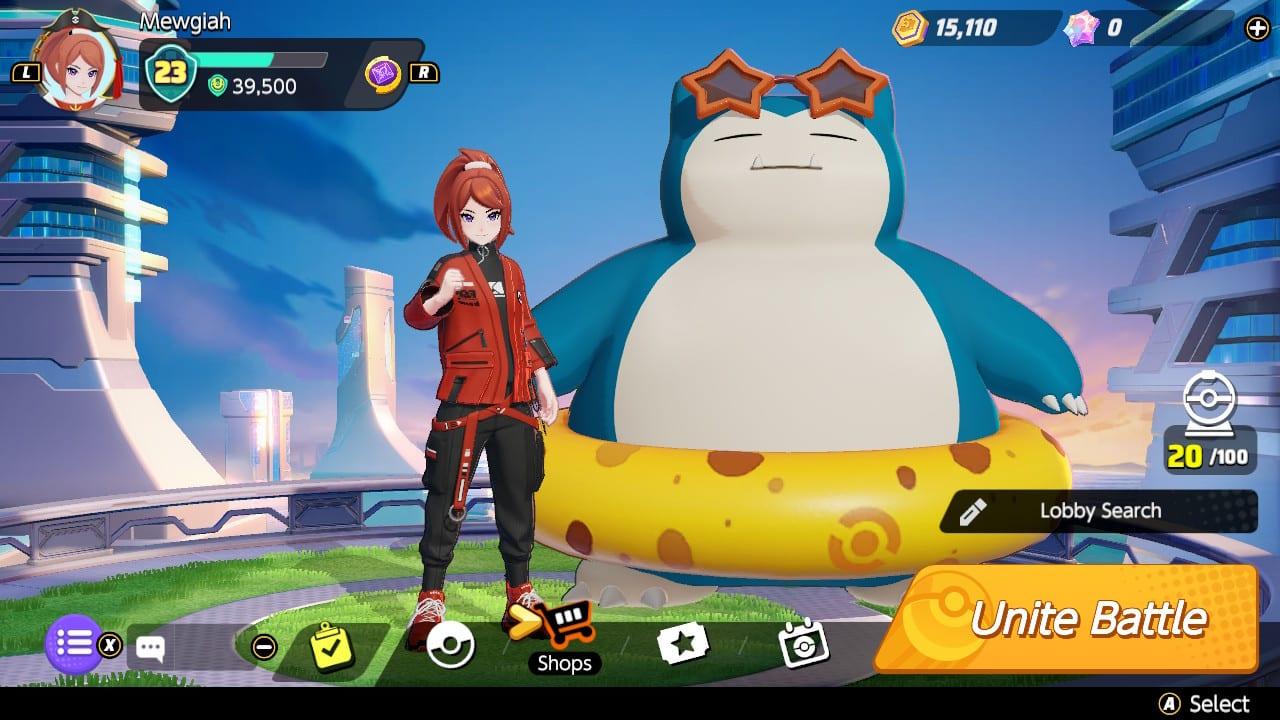 Pokemon Unite Main Menu