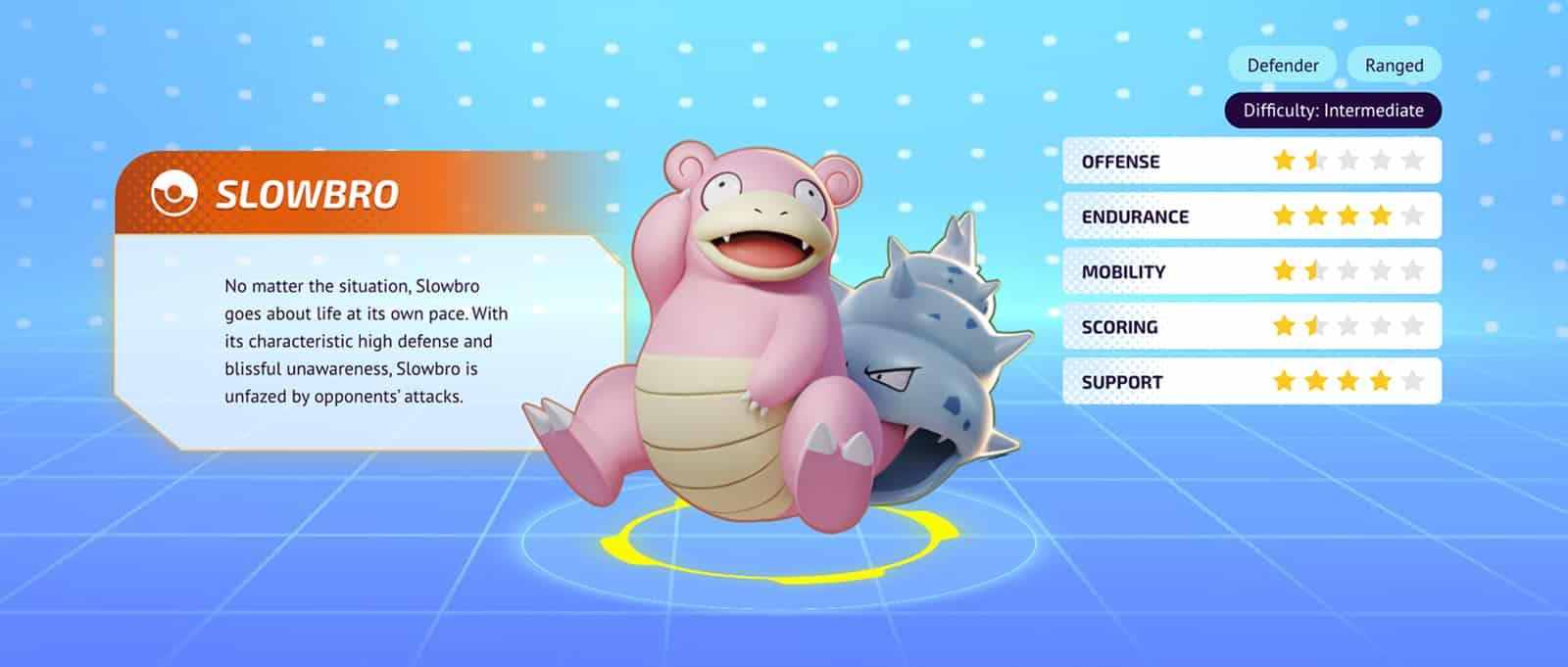 Pokemon Unite Slowbro stats