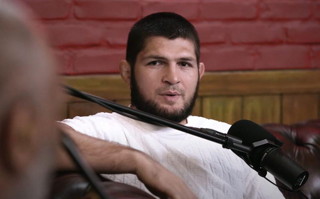 Khabib on a podcast